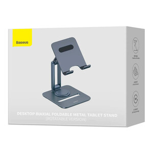 هولدر رومیزی تبلت 360 درجه بیسوس Baseus Desktop Biaxial Foldable Metal Tablet Stand Rotatable Version Space Grey BS-HP006A B10431801811-00