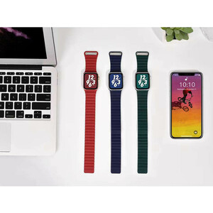 بند اپل واچ چرمی 1/2/3/4/5 کوتتسی Cottetci W7 leather back loop band WH5206-BK
