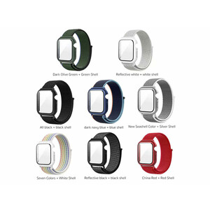 خرید بند اپل واچ 44 میلی متری سری 7 کوتتسی Coteetci W77 nylon integrated case strap 44mm 21020