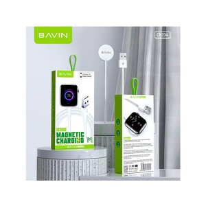 شارژر مگنتی اپل‌واچ یک متری باوین BAVIN iWatch Wireless Charger For Apple Watch Series 1/2/3/4/5/6 Nike+ Edition Hermes CB-234