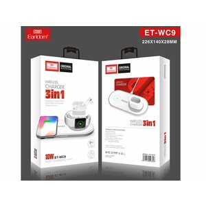 شارژر وایرلس سریع گوشی و اپل واچ و ایرپاد ارلدام Earldom ET-WC9 3in1 Wireless Charger