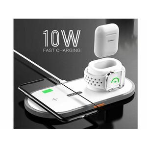 شارژر وایرلس سریع گوشی و اپل واچ و ایرپاد ارلدام Earldom ET-WC9 3in1 Wireless Charger