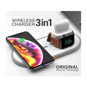 شارژر وایرلس سریع گوشی و اپل واچ و ایرپاد ارلدام Earldom ET-WC9 3in1 Wireless Charger