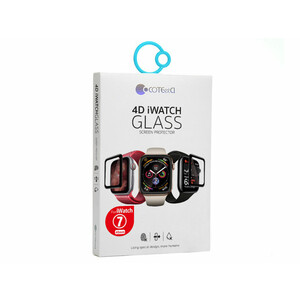 خرید محافظ صفحه نمایش اپل واچ 41 میلی‌متری سری 7 کوتتسی Coteetci iWatch7 frame full Glue tempered glass 24002-41