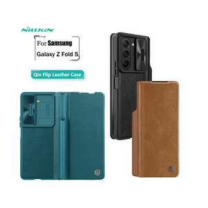 گارد کتابی سامسونگ زد فولد 5 نیلکین Nillkin Samsung Galaxy Z Fold 5/W24 Qin Pro leather case