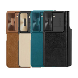 کیف محافظ سامسونگ زد فولد 5 نیلکین Nillkin Samsung Galaxy Z Fold 5/W24 Qin Pro leather case