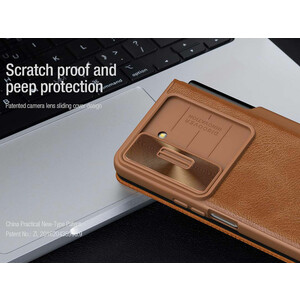 کیف محافظ سامسونگ زد فولد 5 نیلکین Nillkin Samsung Galaxy Z Fold 5/W24 Qin Pro leather case