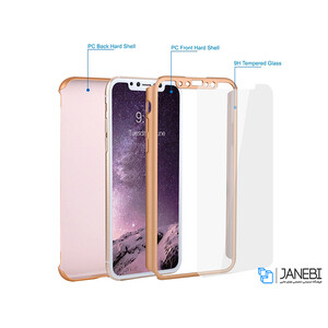 کاور گوشی ورسون آیفون مدل 360 درجه Vorson Ultra-thin 360 Full Protection Case iPhone X
