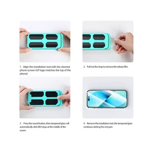 محافظ صفحه نمایش آیفون  13 پرومکس، 14 پلاس و 14 پرومکس با ابزار نصب یوسامز USAMS Glass iPhone 13 Pro Max/14 Plus/14 Pro Max BH806M01