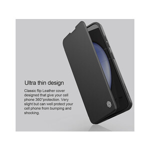 بهترین کیف محافظ سامسونگ اس 24 نیلکین Nillkin Qin Prop Leather case for Samsung Galaxy S24