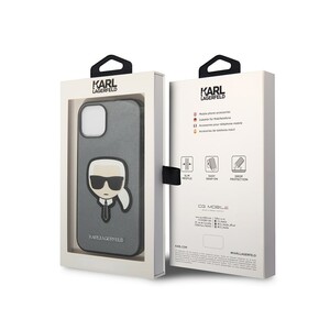قاب چرمی آیفون 14 پلاس طرح کارل CG Mobile iphone 14 Plus Karl Lagerfeld Leather Case
