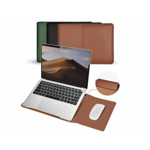 کاور مک بوک پرو 16 اینچ A2141 با قابلیت هولدر و پد موس کوتتسی Coteetci Multi Functional Leather Liner Bag MacBook Pro 16" MB1088
