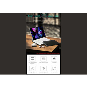 کیف کیبورددار آیپد پرو 11 و آیپد ایر 5 کوتتسی Coteetci Apple official iPad smart control keyboard case 64010-BK