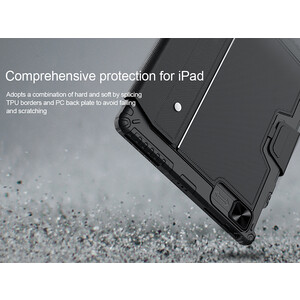 کیفیت کیف بامپر و کیبوردار  آیپد پرو 12.9 اینچ نیلکین Nillkin Apple iPad Pro 12.9 2020/2021 Bumper Combo Keyboard Case