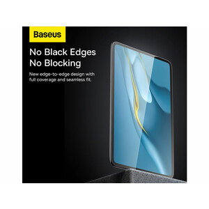 محافظ صفحه نمایش شیشه‌ای تمام صفحه هواوی میت‌پد پرو 10.8 اینچ بیسوس Baseus 0.3mm Full-glass Tempered Glass Film SGBL022502