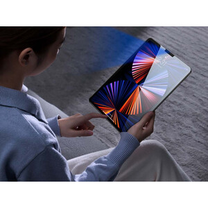 خرید محافظ صفحه شیشه‌ای آیپد پرو 12.9 اینچی Baseus SGBL021202 | Tempered glass 3D for Apple iPad Pro 12.9 '' 2018/2020/2021
