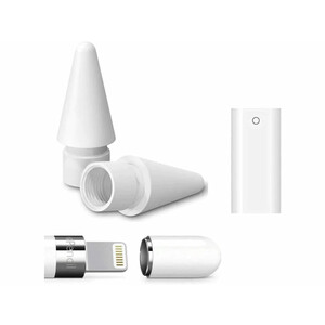 خرید لوازم جانبی قلم لمسی اپل 1 شامل نوک، کلاهک و مبدل شارژ کوتتسی Coteetci CS7071 Pencil 1 Accessories Kit