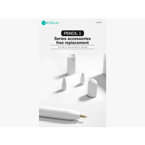 قیمت لوازم جانبی قلم لمسی اپل 1 شامل نوک، کلاهک و مبدل شارژ کوتتسی Coteetci CS7071 Pencil 1 Accessories Kit