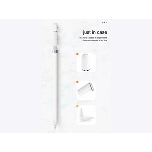 لوازم جانبی قلم لمسی اپل 1 شامل نوک، کلاهک و مبدل شارژ کوتتسی Coteetci CS7071 Pencil 1 Accessories Kit
