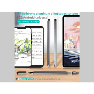 قلم لمسی سه کاره کوتتسی Coteetci three-in-one universal capacitive pen 62001-GY