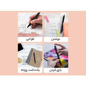 قلم لمسی 2 در 1 فلزی شیائومی Xiaomi Lampo metal gel pen touch stylus pen