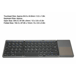 کیبورد بلوتوث تاشو با تاچ پد Foldable Bluetooth Keyboard With Touch Pad B033