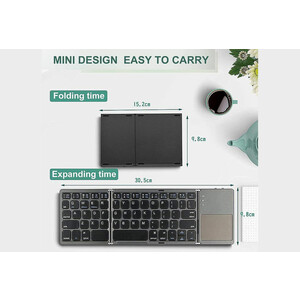 کیبورد بلوتوث تاشو با تاچ پد Foldable Bluetooth Keyboard With Touch Pad B033