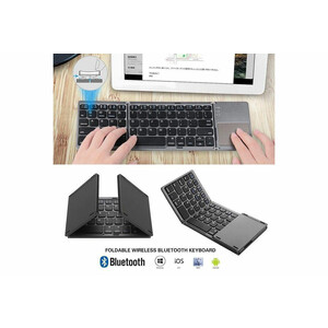 کیبورد بلوتوث تاشو با تاچ پد Foldable Bluetooth Keyboard With Touch Pad B033