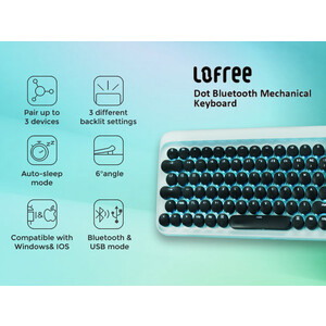 خرید کیبورد مکانیکی شیائومی Xiaomi LOFREE Keyboard EH112S Retro Mechanical Bluetooth JZJP01