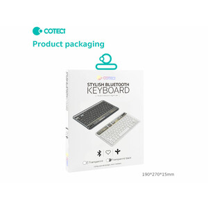 کیبورد بی سیم کریستالی کوتتسی Coteetci Bluetooth Crystal keyboard 84008