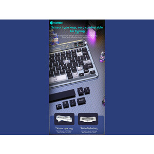 کیبورد بی سیم کریستالی کوتتسی Coteetci Bluetooth Crystal keyboard 84008