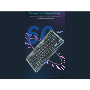 کیبورد بی سیم کریستالی کوتتسی Coteetci Bluetooth Crystal keyboard 84008