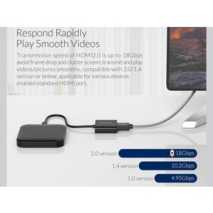 ORICO HDMI to HDMI2.0 HD Adapter Cable HD501