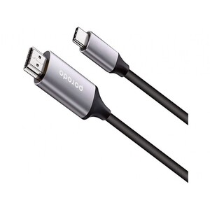 کابل تایپ‌سی به اچ دی ام آی 2 متری پورودو Porodo Type-C to 4K HDMI Cable PD-4KCHD2-GY