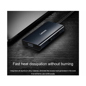 هاب تایپ‌سی با 7 پورت لنوو Lenovo LX0807G Type-C Hub Docking Station
