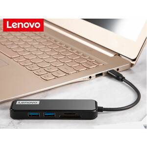 قیمت هاب و رم‌ریدر تایپ‌سی با 5 پورت لنوو Lenovo 5 in 1 USB-C HUB HDMI 4K EH05