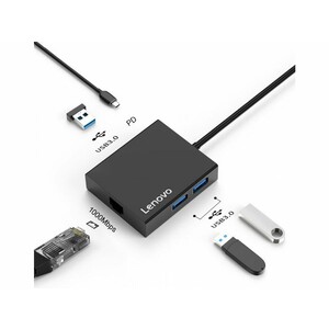 هاب تایپ‌سی با 5 پورت لنوو Lenovo Multifunctional Type C Hub C130