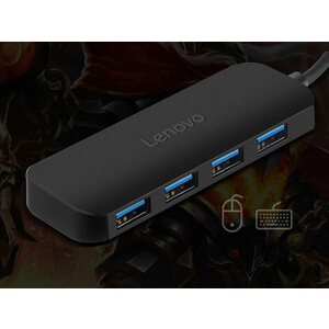 هاب 4 پورت یواس‌بی با کابل 25 سانتی‌متری لنوو Lenovo Youth Edition 4Ports USB2.0 Hub A601
