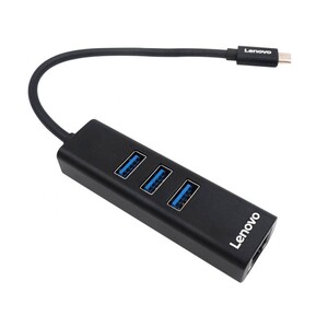 هاب تایپ‌سی 4 پورت لنوو Lenovo 4 in 1 Type C HUB 3USB3.0 1Lan Port C625