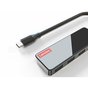 هاب تایپ‌سی با 4 پورت و کابل 15 سانتی‌متری لنوو Lenovo C602 USB-C to 4 x USB3.0 Adapter