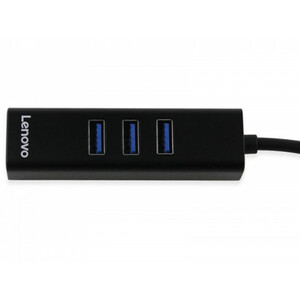 قیمت هاب تایپ‌سی با 4 پورت لنوو Lenovo USB3.0 Gigabit LAN Type C Hub C615
