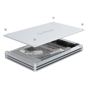 باکس هارد 2.5 اینچی فلزی اوریکو ORICO-DY252U3 2.5 inch 2 Bay USB3.0 Hollow Hard Drive Enclosure