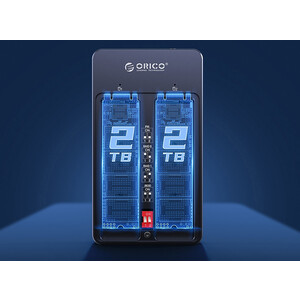 کیفیت باکس هارد درایو دوتایی M2 اوریکو ORICO-M2N210-RC3 Dual-bay M.2 NGFF SATA SSD Enclosure