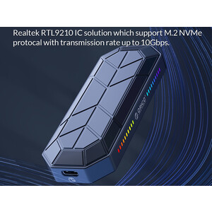 باکس هارد RGB M.2 NVMe SSD اوریکو ORICO-M2VG01-C3 RGB M.2 NVMe SSD Enclosure