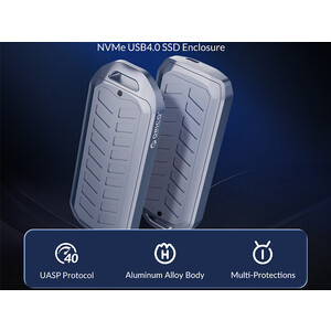 خرید باکس هارد M.2 SSD اوریکو ORICO-M2V02-C4 NVMe USB4.0 SSD Enclosure