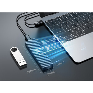 فروش باکس هارد M.2 SSD اوریکو ORICO-M2PJM-C3 M.2 SSD Enclosure