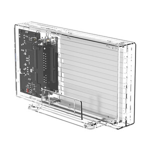 باکس هارد درایو 2.5 اینچی اوریکو Orico 2259U3-EU-CR-BP Transparent Series Dual-Bay Hard Drive Enclosure