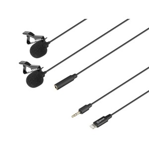میکروفون یقه ای لایتنینگ بویا BOYA BY-M2D Digital Dual-Head Microphones
