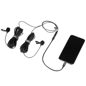 میکروفون یقه ای لایتنینگ بویا BOYA BY-M2D Digital Dual-Head Microphones