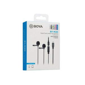 میکروفون یقه ای لایتنینگ بویا BOYA BY-M2D Digital Dual-Head Microphones